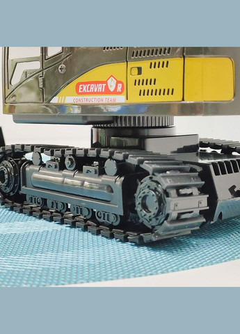 Екскаватор гусеничний на радіокеруванні з підсвічуванням та звуком Чорний (700-C2) No Brand (302215483)