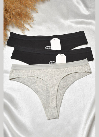 Набор стринг женских 3 штуки Let's Shop (302713234)