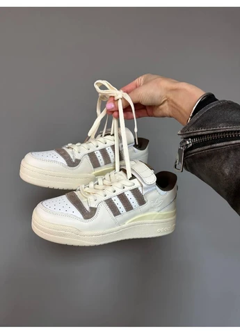 Бежевые демисезонные кроссовки мужские adidas forum low chocolate beige адидас форум бежевые No Brand
