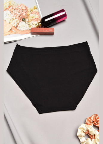 Труси жіночі напівбатальні чорного кольору Let's Shop (314902431)