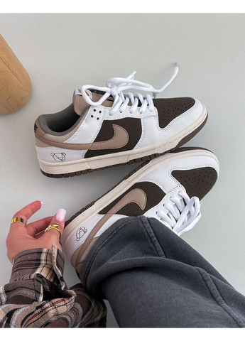 Кроссовки женские и мужские Nike SB Dunk Low Teddy Bear beige brown | Найк СБ Данк низкие бежевые коричневые No Brand бежевые демисезоны (348419326)