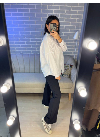 Черные лосины женские 4188 клеш рубчик широкий пояс Incebelli