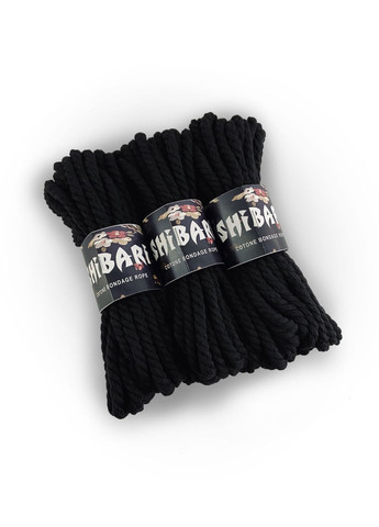 Бавовняна мотузка для Шибарі Shibari Rope, 8 м Чорна CherryLove Feral Feelings (282710612)