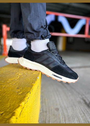 Черные всесезонные кроссовки мужские и женские adidas retropy e5 black | адидас ретропы е5 черные No Brand