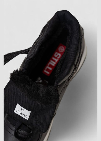 Черно-белые всесезонные кроссовки мужские зимние на меху,, Stilli