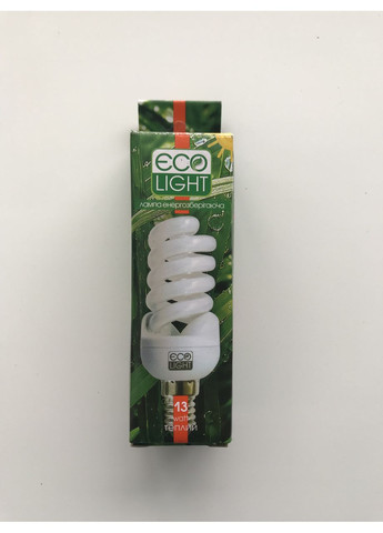 Энергосберегающая лампа ECO LIGHT 13W 13Вт E14 2700К теплый мягкий желтый свет Ecolight (369369530)