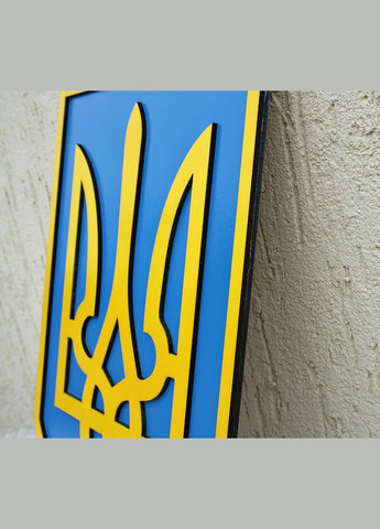 Герб України (Тризуб) на стіну кольоровий 27.5*19.5 см (20) Гранд Презент (279624861)