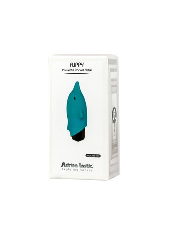 Мини-вибратор в виде дельфинчика, голубой, Adrien Lastic Pocket Vibe Flippy Blue, 7,5 х 2,5 см No Brand (303904625)