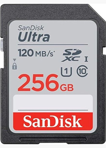 Карта памяти SDXC (UHS1) Ultra 256Gb class 10 (120Mb/s) SanDisk (293945108)