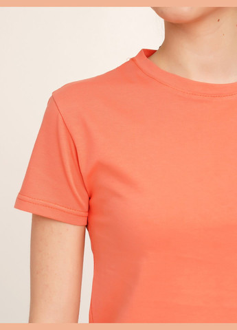 Футболка однотонная женская WBC02303 Персиковый shop (2000990453389) LAWA - (315971022)