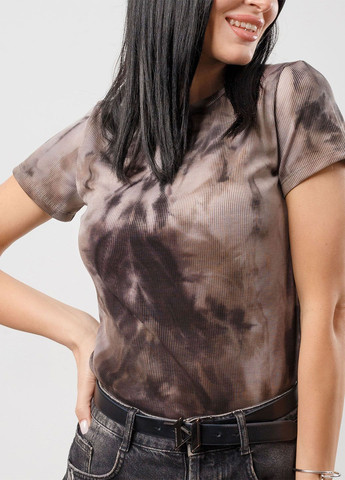 Кофейная летняя женская футболка с коротким рукавом Fashion Girl Storm