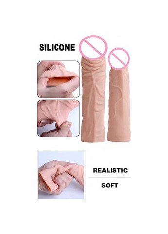 Насадка на пенис силиконовая удлинняющая Pure Pleasure M 17см No Brand (303886059)