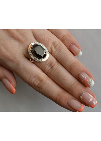 Срібна каблучка зі вставками з золота Silver Style (367268356)