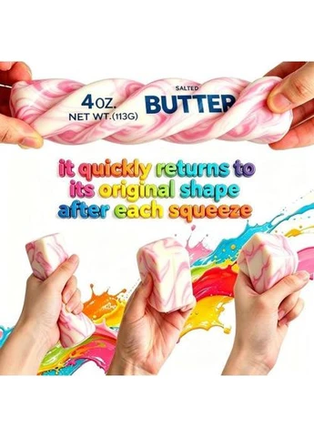 Сквіш-антистресс Масло (butter squishy) мармур 14 см ПОМАРАНЧЕВИЙ MIC (402971991)