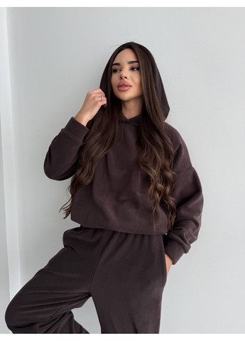 Теплий спортивний костюм жіночий дабл фліс палаццо+кофта з капюшоном No Brand (366439905)