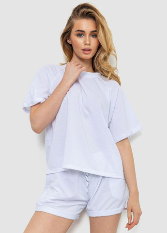 Жіночий костюм однотонний білий розмір L (sku_244R039) No Brand (324101938)