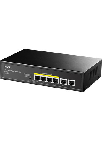 Коммутатор FS1006P, 6 портовый 10/100M PoE+Switch 60W Cudy (353309949)