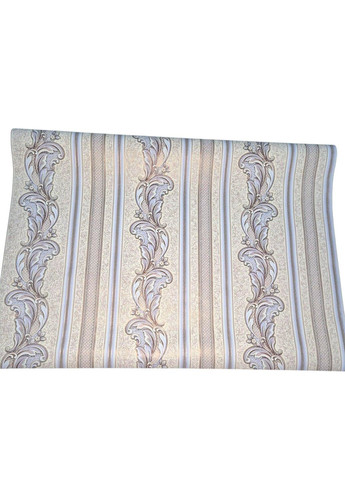 Обои виниловые на флизелиновой основе 10,05 × 1,06 м 3664-06, бежевые с голубым для спальни, гостиной,коридора Слов'янські шпалери (340275333)