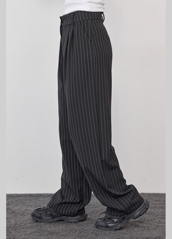 Женские брюки в полоску - черный Lurex (278400567)