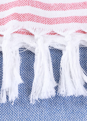 Рушник пештемаль бавовняний, пляжний, хамам, spa - XХL 100x180 см Blue/Red Stripes Lovely Svi смужка синій