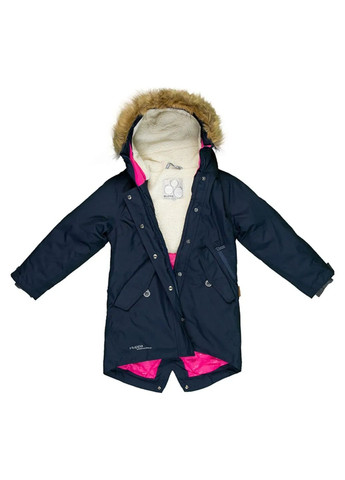 Темно-синяя пальто зимнее vivian, р.146, темно-синий () Huppa 12490020-00086-146