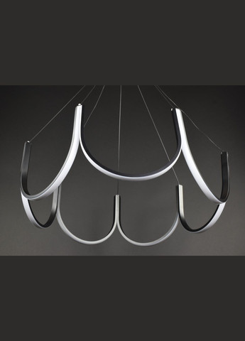 Люстра світлодіодна підвісна LED світильник для квартири на стелю лед 27775 Чорний 50-180х70х70 см. Sunnysky (364496398)