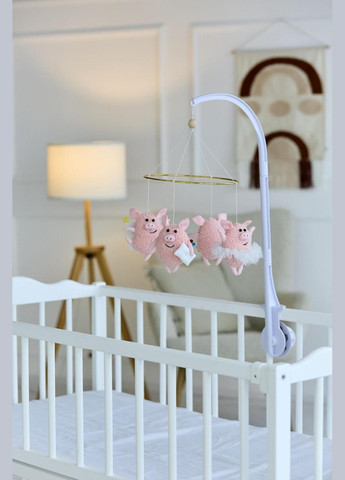 Дитячий мобіль на ліжечко для немовлят WoollyFox "Веселі свинки" No Brand (342757878)