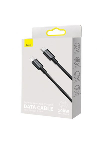 Кабель Superior Series Fast Charging Data Cable Type-C to Type-C 100W 1m Black Baseus (297454900)