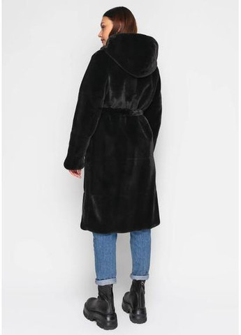 Пальто з еко-хутром та капюшоном 1062-1M-C Шоколад/ шоколад SAM Samange (367724739)