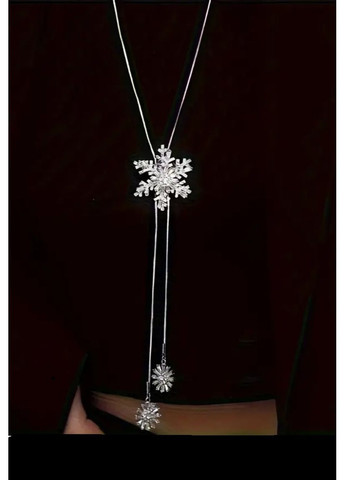 Кольє новорічне з ланцюгами сніжинки, 1656 No Brand (367960496)