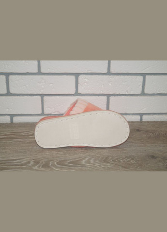 Персиковые комнатные тапочки женские персиковые Sanlin с аппликацией, с белой подошвой
