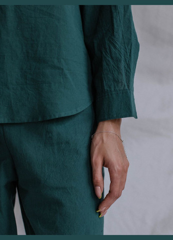 Зелена піжама жіноча з вареної бавовни smaragd xs Leglo