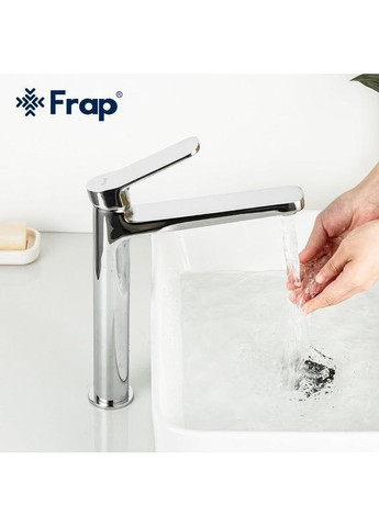 Змішувач для умивальника F1061-2 високий, хром Frap (373266972)
