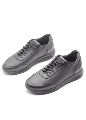 Черные кроссовки мужские из натуральной кожи Zlett 6132