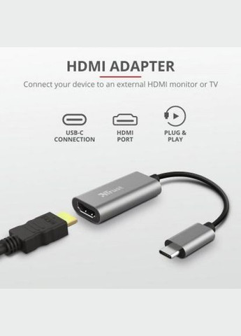 Кабель Trust usb-c to hdmi adapter (268145474)