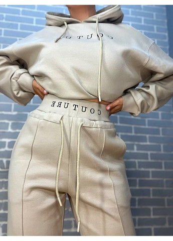 Костюм женский A-N 2742 худые с капюшоном брюки вышивка на резинке со швом - стрелкой No Brand (304291729)