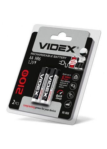 Акумулятори HR6/AA 2100mAh double blister/2шт Videx (359398093)