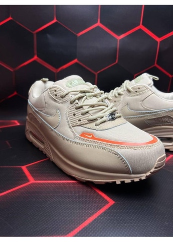 Білі Осінні кросівки чоловічі nike air max 90 white orange найк аір макс 90 No Brand