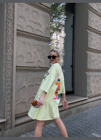 Лайм повседневный женское платье-футболка рубашка Україна мультикам