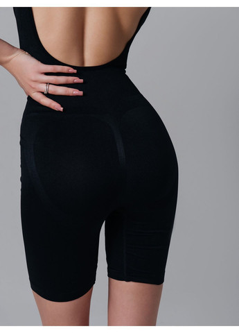 Коригуюча білизна комбідрес жіночий на бреттельках з утяжкою живота Чорний Nud (365962874)