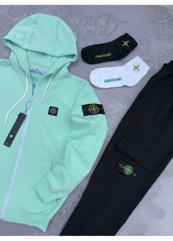 Костюм унисекс STONE ISLAND. Кофта + штаны. Производство Турция. Состав - хлопок. Две пары носков в ПОДАРОК! No Brand (382239743)