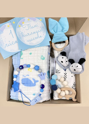 Подарочный набор "Привет Мир" с пледом №1 новорожденному на выписку Mommy Bag (280941740)