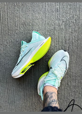 Мятные всесезонные кроссовки мужские nike air zoom alphafly next 2 mint | найк аир зум алфафлай белые No Brand