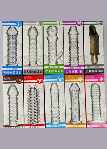 Насадка на пеніс із шипами вусиками з додатковою стимуляцією жовтий Tenga (316636199)