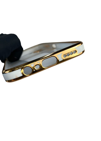 Чехол для C33 с кольцом MagSafe с золотой окантовкой на реалми с33 белый gs1 Realme (366234830)