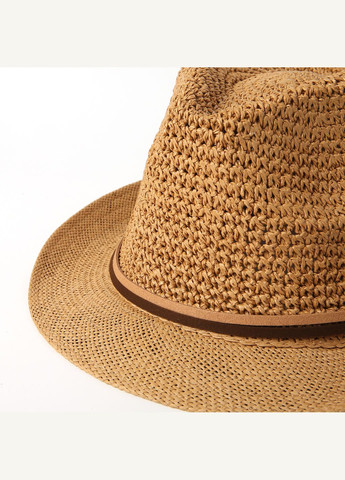 Шляпа трилби мужская бумага бежевая AGATA 376-879 LuckyLOOK 376-879м (289478301)