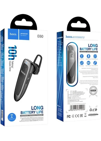 Bluetooth-гарнітура E60 Brightness Bluetooth Headset Black (751058) [77491] Hoco (400042413)