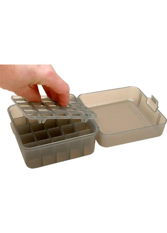 Коробка Dual Gauge Shotshell Case універсальна на 25 патронів 12/16/20 кал. Колір – димчастий MTM (316436792)