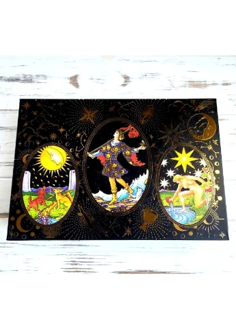 Подарунковий набір таро Уейта Таро Gold foil з 10 предметів Tarot (351372732)
