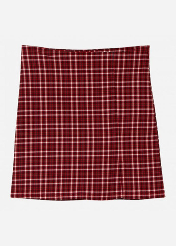 Разноцветная юбка красная в клетку btg-0191 Jennyfer